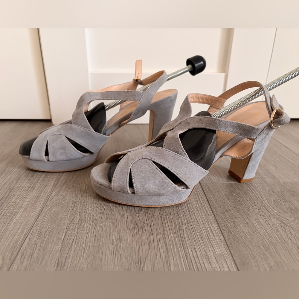 God Save the Queen Suede Platform Heels | Grey | EU 41 | Made in Italy